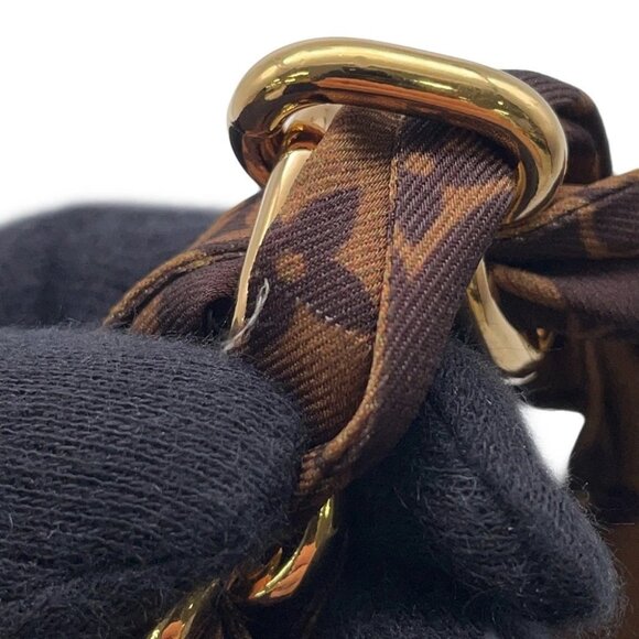 LOUIS VUITTON Bag Charm Chain Fleur Metal/Silk100% Brown - Picture 6 of 9